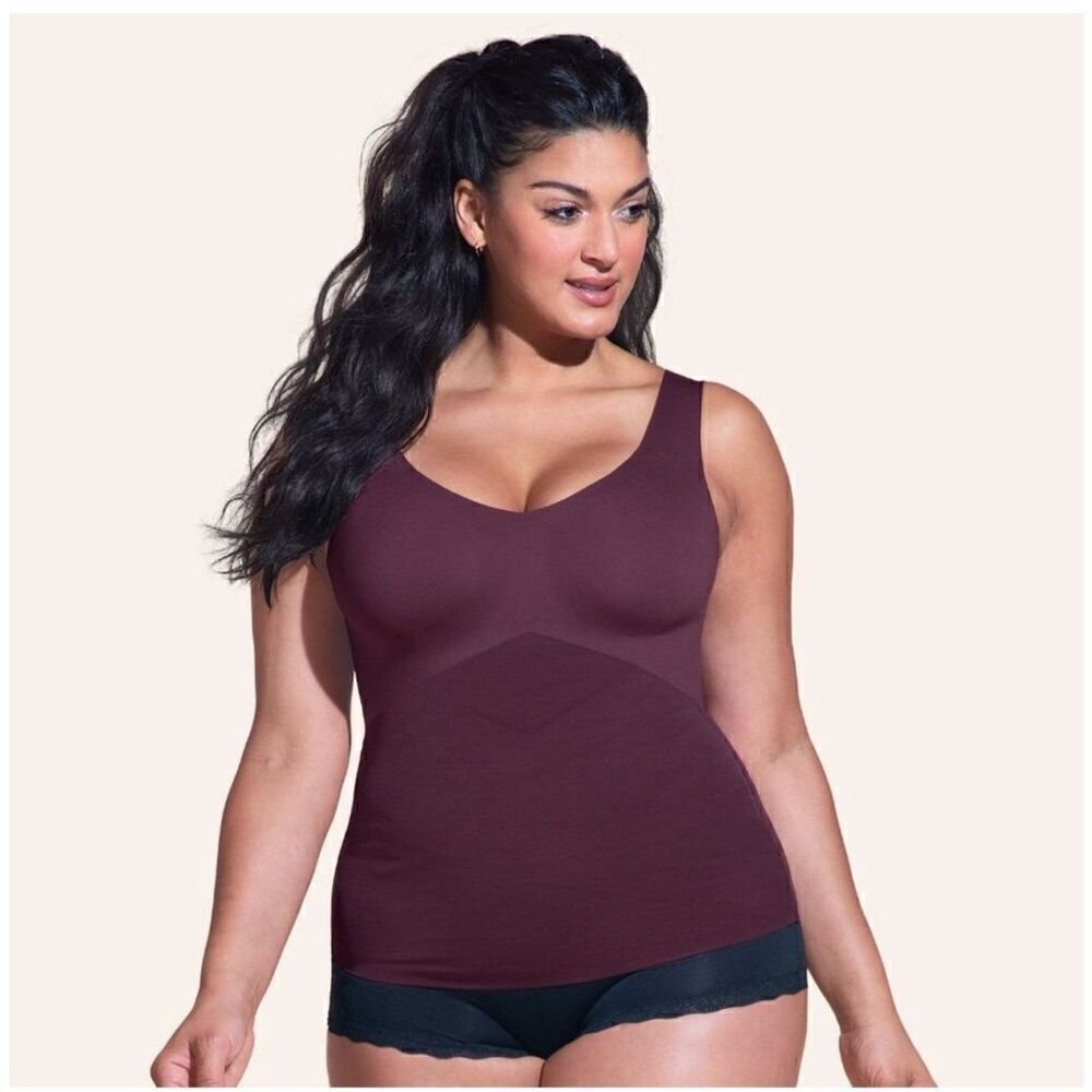 Honeylove Women’s LiftWear Wide Strap Tank in Color Fig